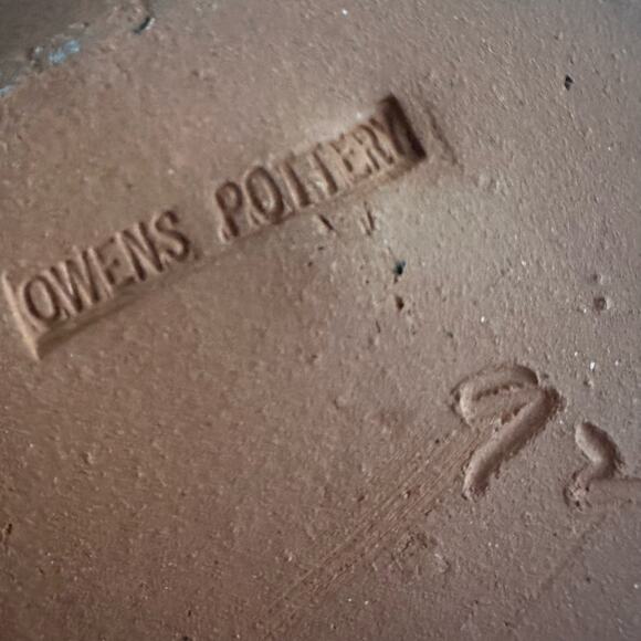 Nancy Owens Salt Glazed Pottery Seagrove Bowls dish SET Williamsburg blue floral - Picture 16 of 16